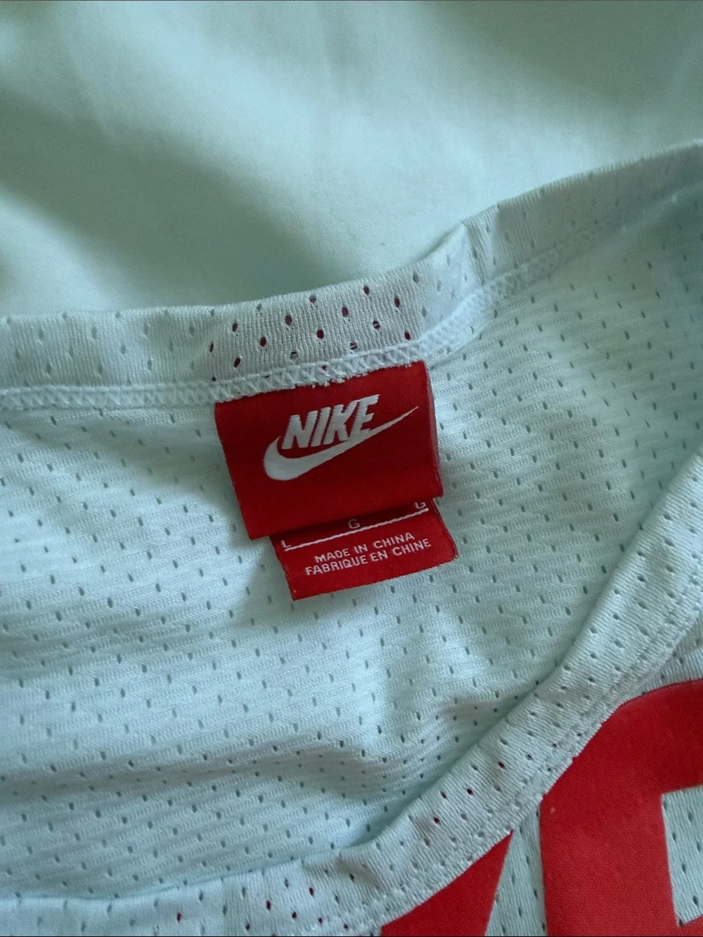 Nike White Mesh Tank
